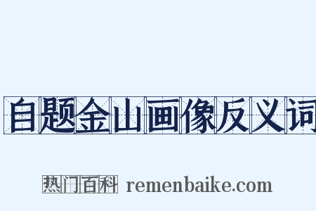 自题金山画像反义词是什么意思的图片